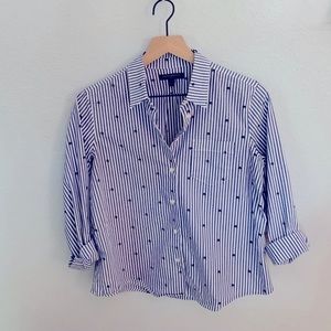 Banana Republic Quinn Boy Fit Button Down Shirt Elephant Print